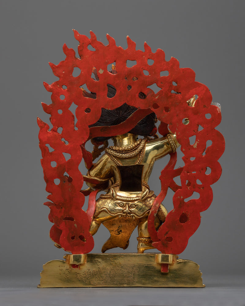 Shakyamuni's Protector Vajrapani Statue | Triple-Layered Gold Mastery