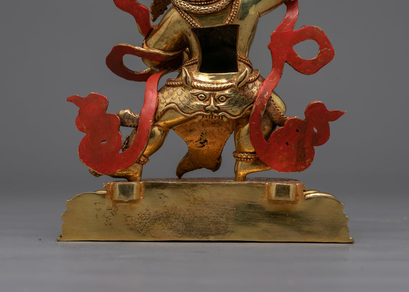 Shakyamuni's Protector Vajrapani Statue | Triple-Layered Gold Mastery