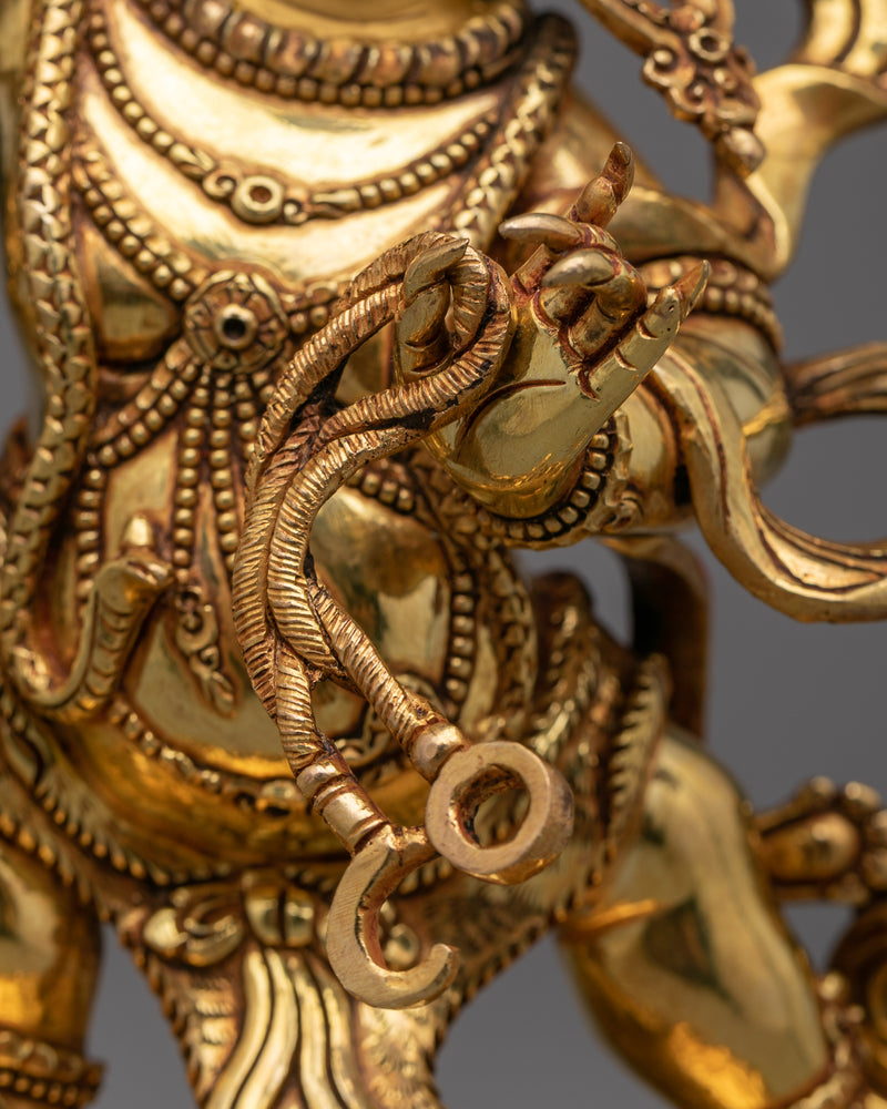 Shakyamuni's Protector Vajrapani Statue | Triple-Layered Gold Mastery