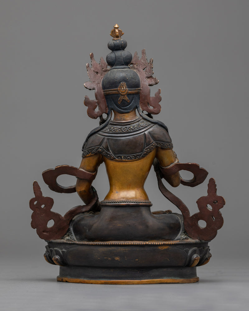 Vajrasattva Primordial Buddha Statue | Oxidized Copper Essence