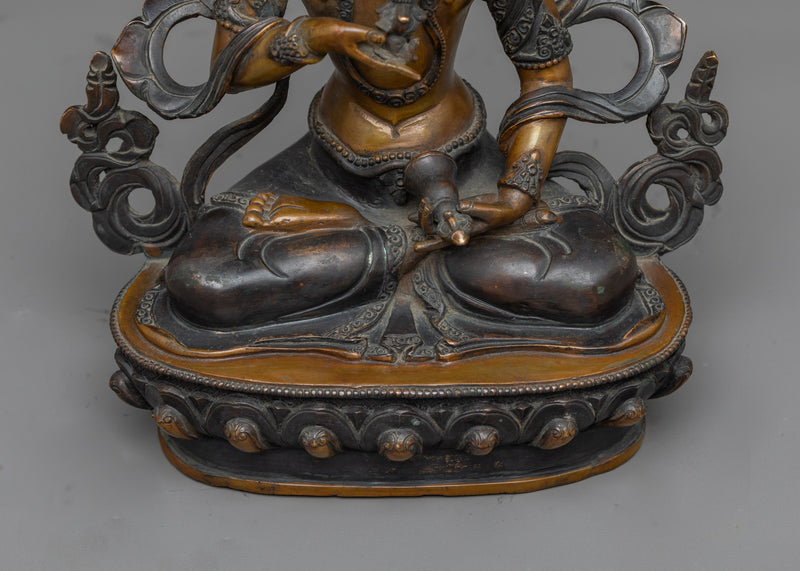 Vajrasattva Primordial Buddha Statue | Oxidized Copper Essence