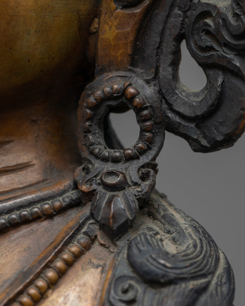 Vajrasattva Primordial Buddha Statue | Oxidized Copper Essence