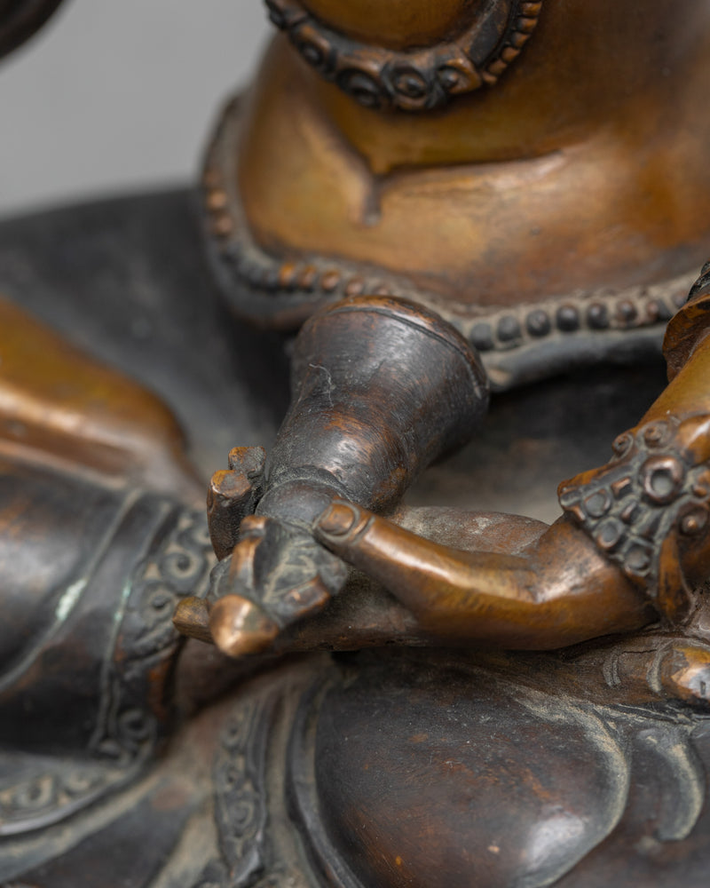 Vajrasattva Primordial Buddha Statue | Oxidized Copper Essence