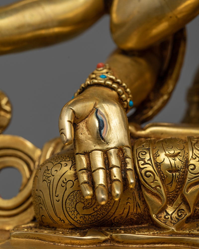 Namgyalma Longevity Deity Statue | 24K Gold Gilded Beacon of Eternal Life