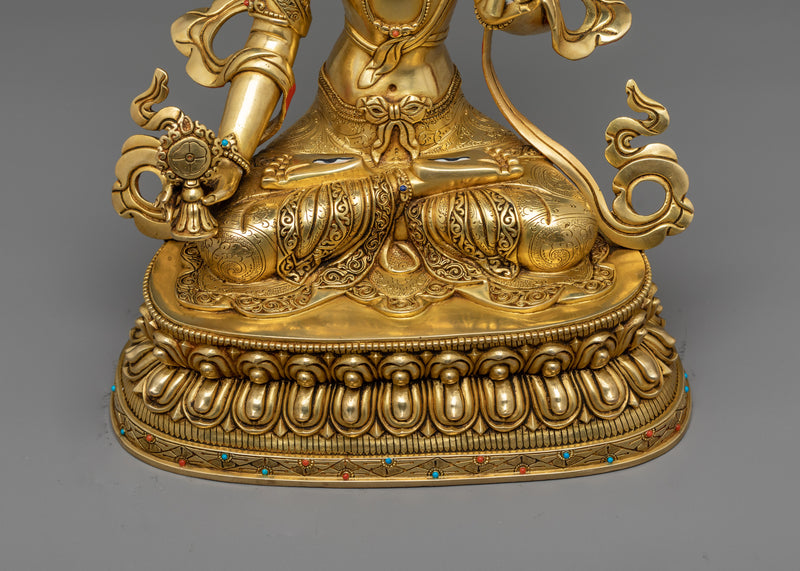 Namgyalma Longevity Deity Statue | 24K Gold Gilded Beacon of Eternal Life