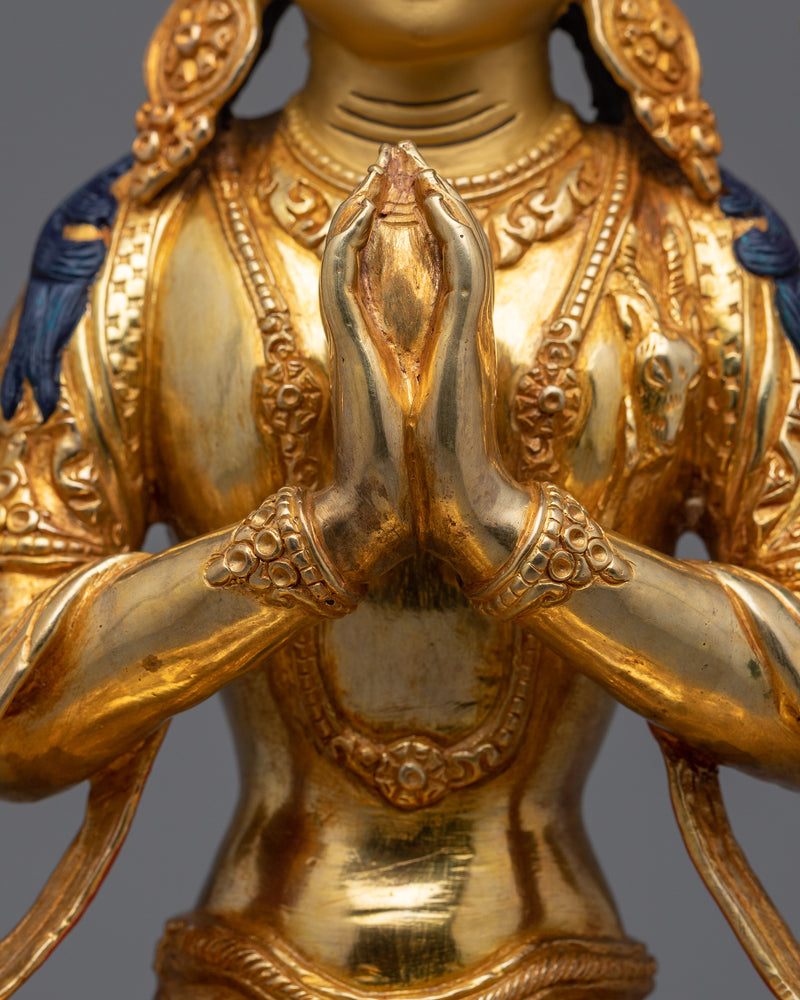 Chenrezig 4-Arms Sculpture | Embodiment of Compassionate Action