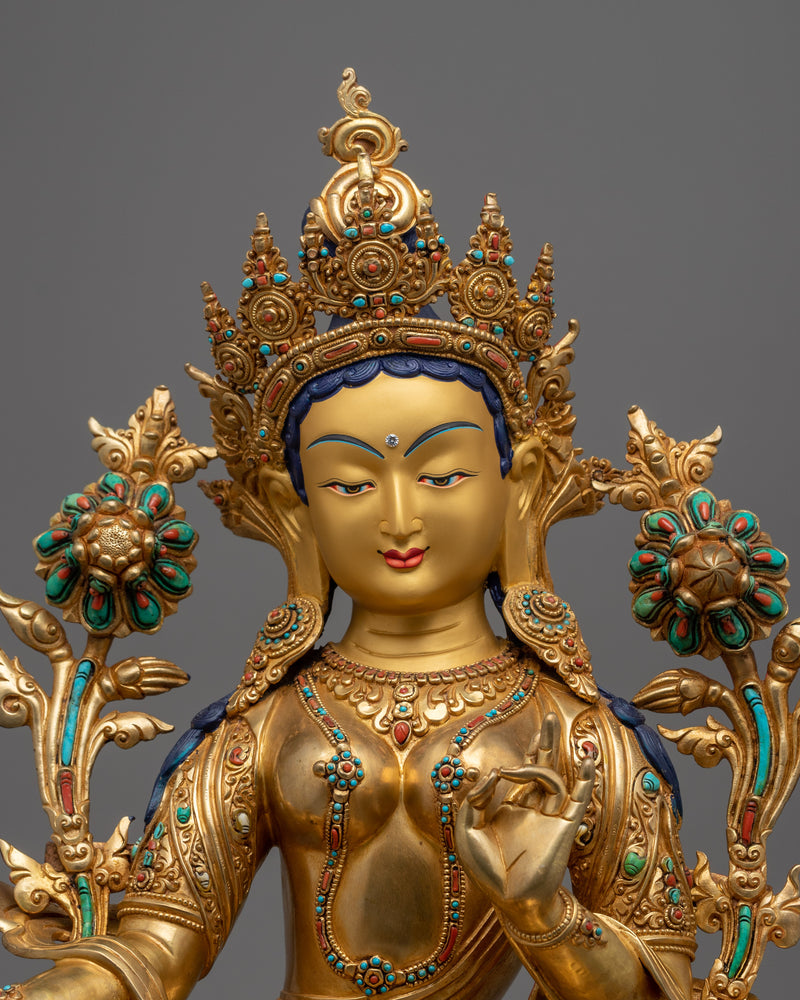 green-tara-hand-carved-sculpture