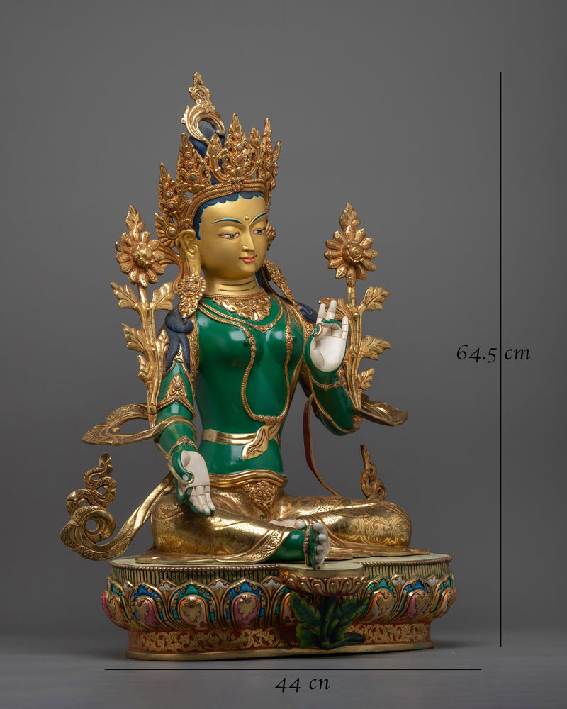 Hued Arya Tara Statue | Radiant Symbol of Compassion