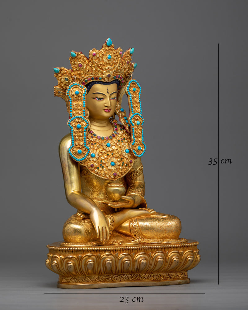 Jewel Crown Shakyamuni Buddha Statue | Embodiment of Divine Wisdom