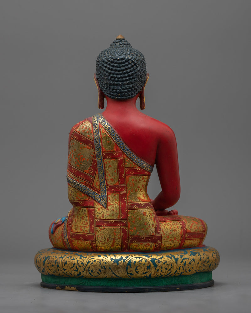 Ruby Red Amitabha Buddha Statue | Symbol of Infinite Light and Life