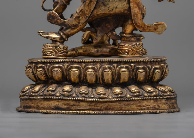 Six-Armed Mahakala with Ganesha Statue | Guardian of Divine Wisdom