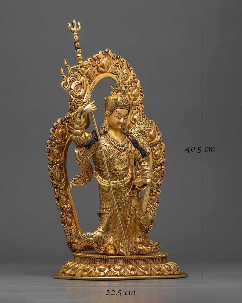 Guru Rinpoche Standing Figurine | Experience Spiritual Majesty and Tranquility