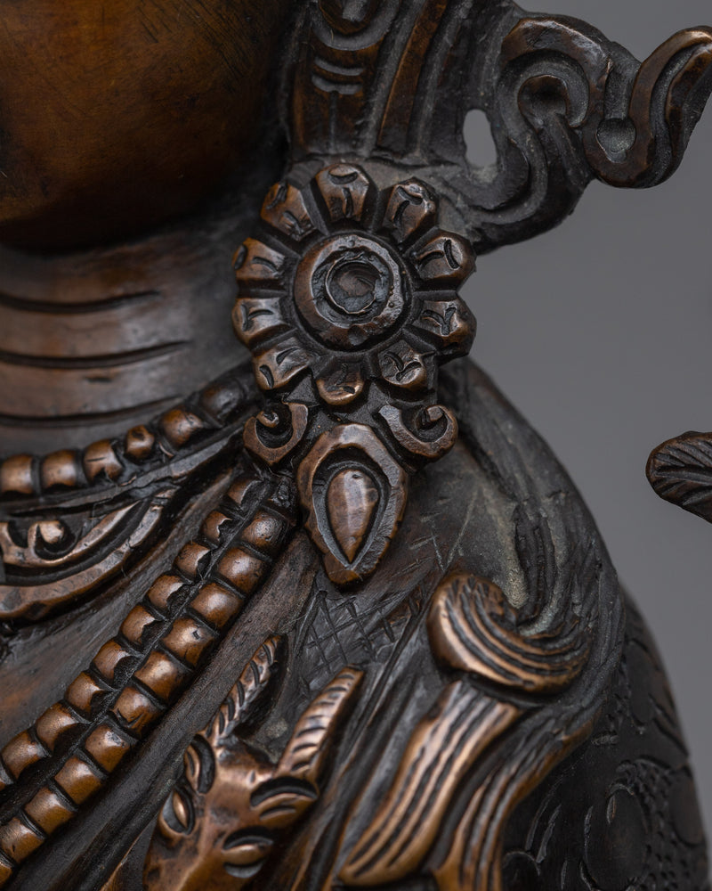 Oxidized Chenrezig Figurine | Embrace Divine Compassion and Mercy