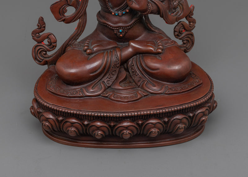 Manjushri Oxidized Figurine | Embrace the Wisdom of Enlightened Mind