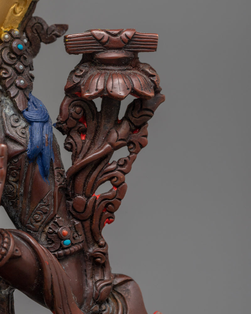 Manjushri Oxidized Figurine | Embrace the Wisdom of Enlightened Mind