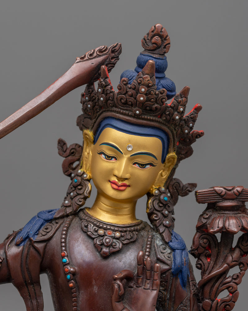 manjushri-oxidized-figurine