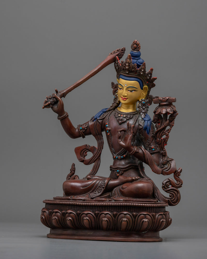 manjushri-oxidized-figurine