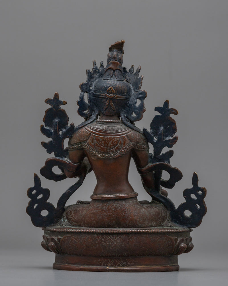 Oxidized White Tara Figurine | Embrace Divine Feminine Grace and Compassion