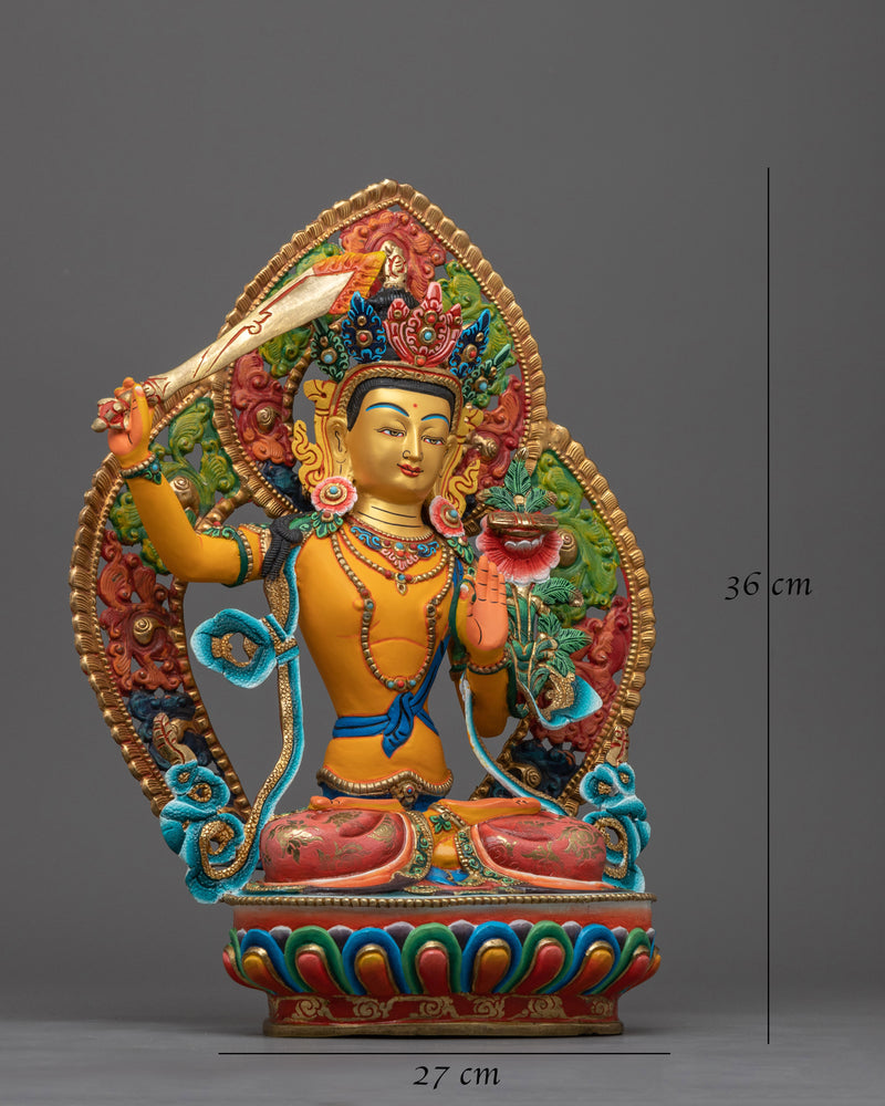 Manjushri Yellow Figurine | Illuminate Your Path to Wisdom