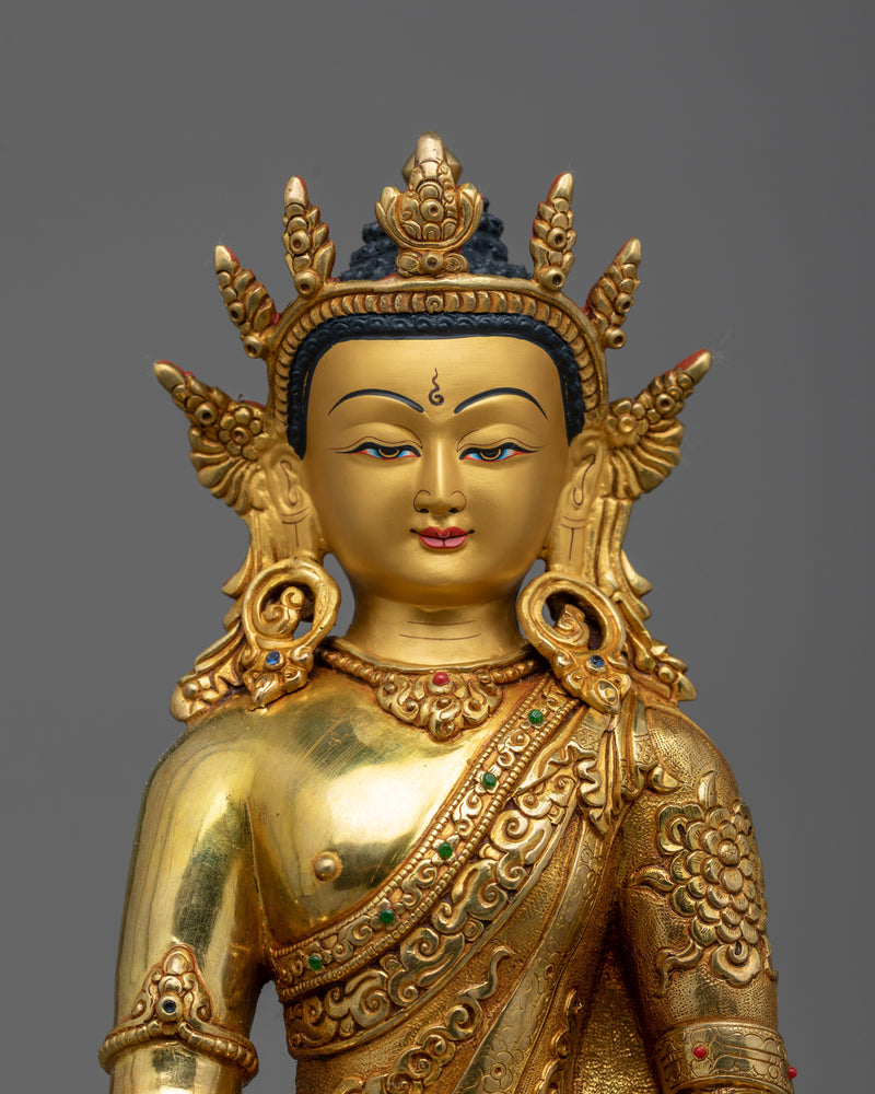 crown-shakyamuni-buddha-gold-gilded