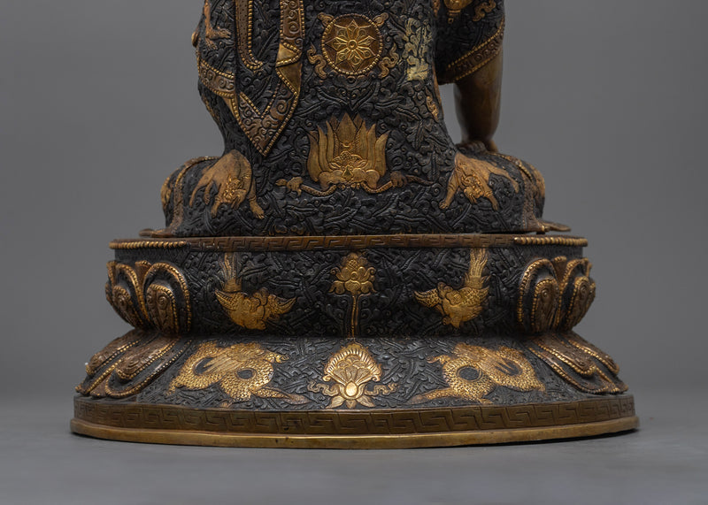 Oxidized Shakyamuni Buddha Figurine | Embrace Ancient Wisdom and Serenity