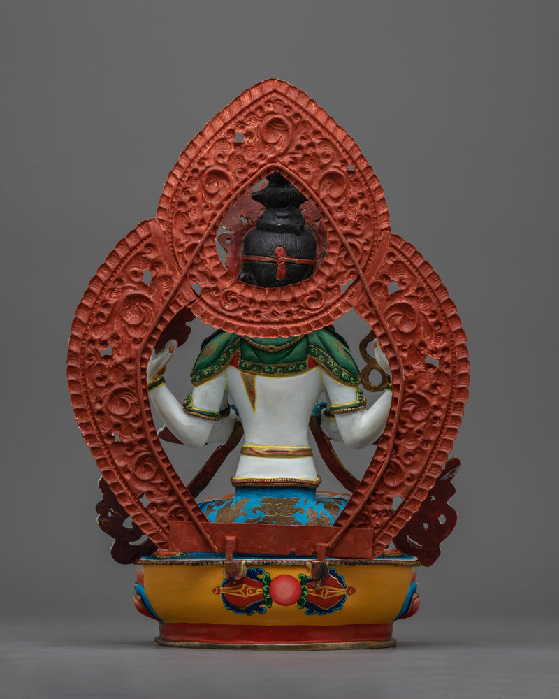 White Chenrezig Statue | Embrace Divine Compassion and Wisdom