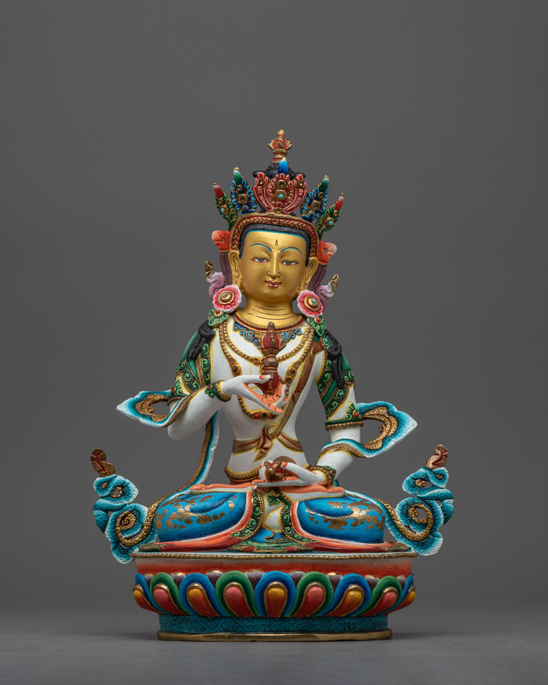 Vajrasattva White Figurine | Embrace the Purity of Divine Transformation