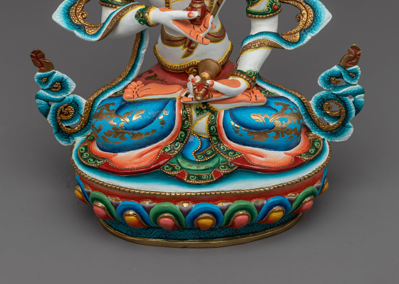 Vajrasattva White Figurine | Embrace the Purity of Divine Transformation