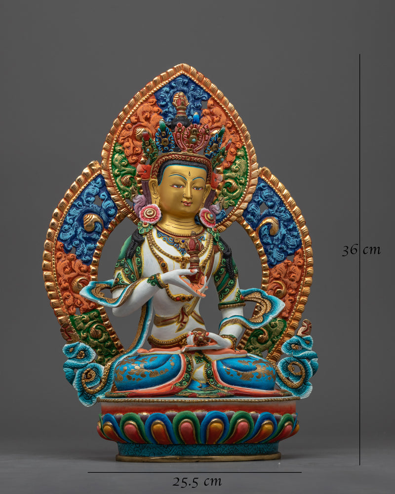 Vajrasattva White Figurine | Embrace the Purity of Divine Transformation