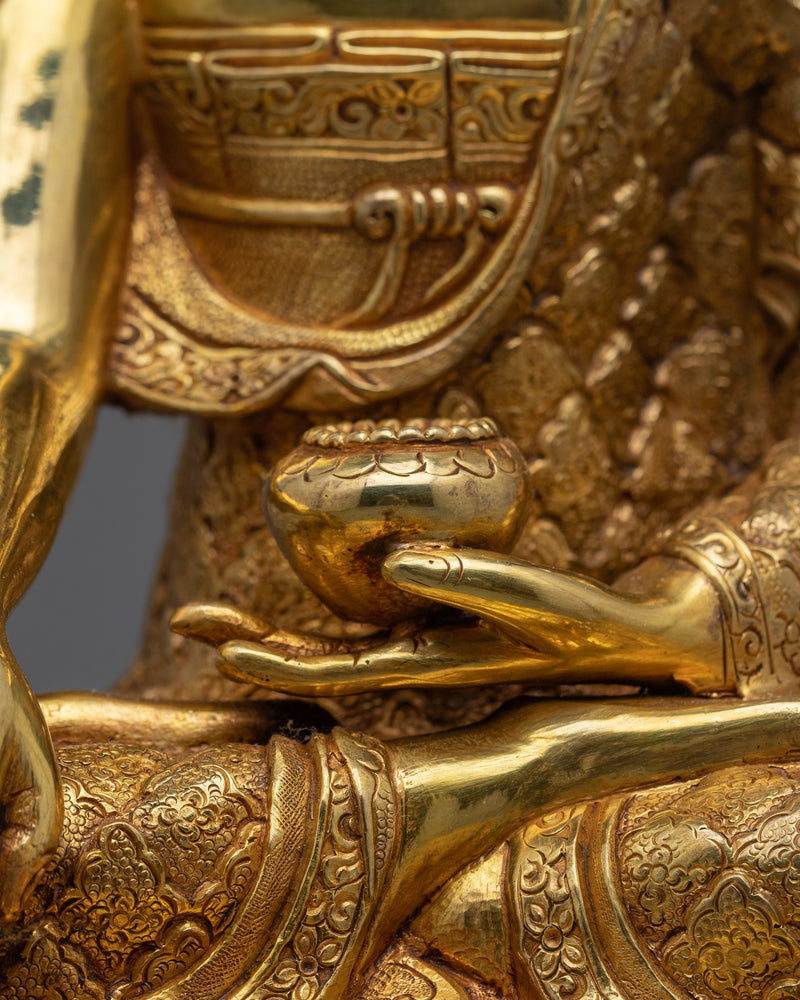 Shakyamuni Buddha Gold Gilded Figurine | Embrace the Radiance of Spiritual Enlightenment