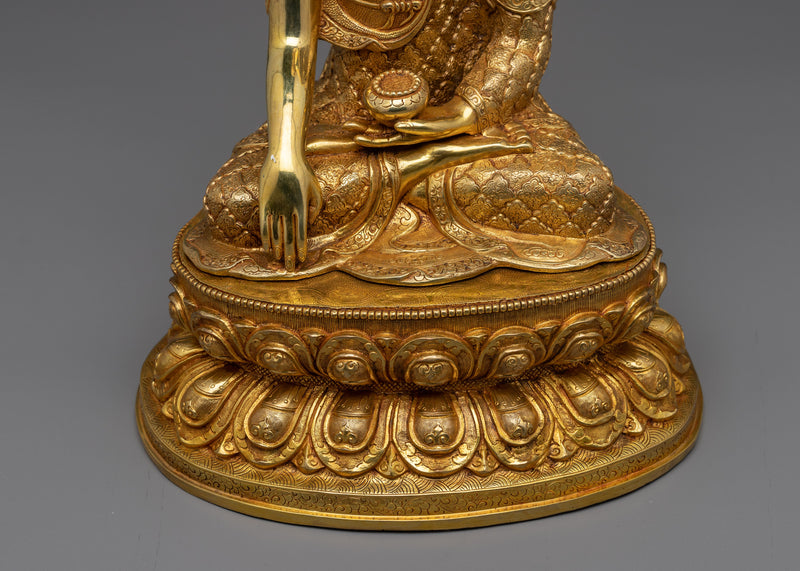 Shakyamuni Buddha Gold Gilded Figurine | Embrace the Radiance of Spiritual Enlightenment