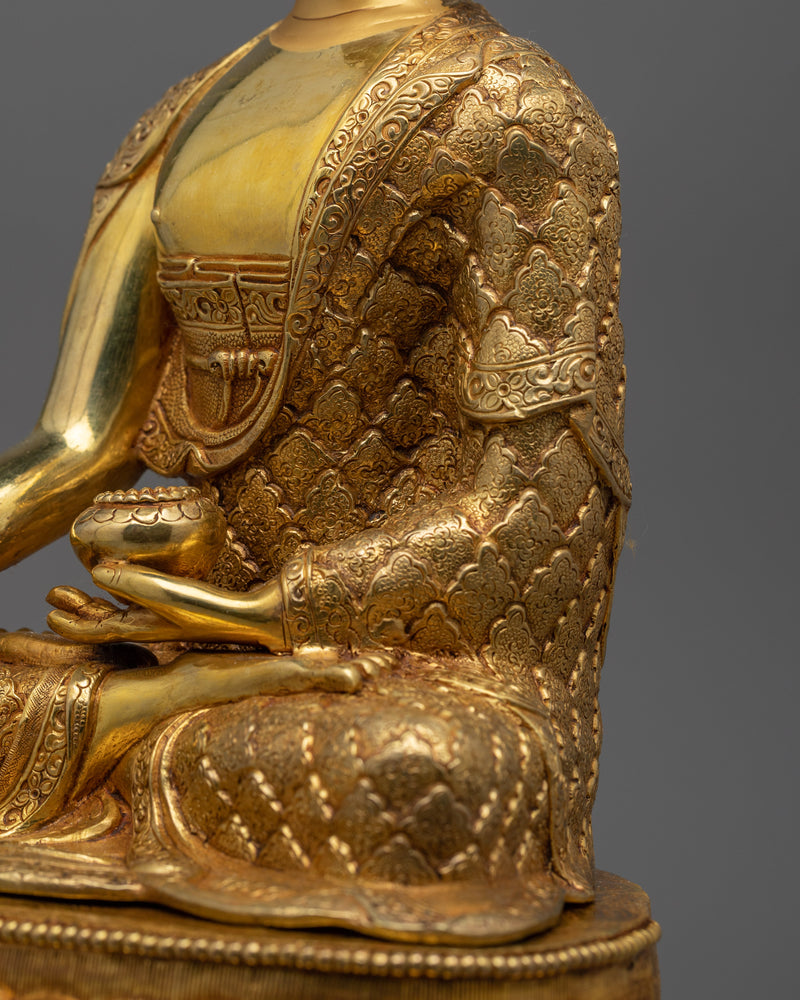 Shakyamuni Buddha Gold Gilded Figurine | Embrace the Radiance of Spiritual Enlightenment