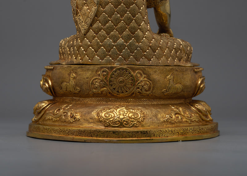 Shakyamuni Buddha Gold Gilded Figurine | Embrace the Radiance of Spiritual Enlightenment