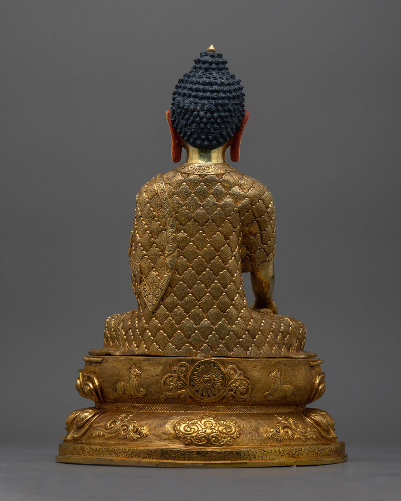 Shakyamuni Buddha Gold Gilded Figurine | Embrace the Radiance of Spiritual Enlightenment