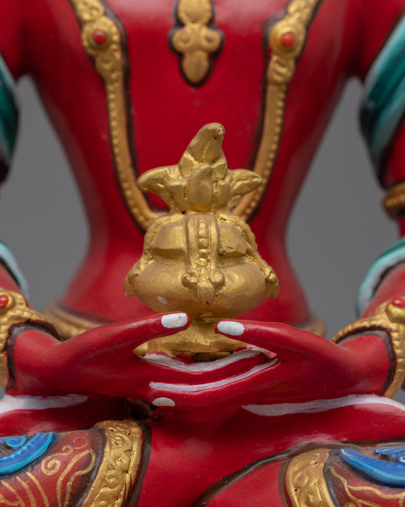 Red Amitayus Figurine | Embrace the Essence of Longevity and Vitality