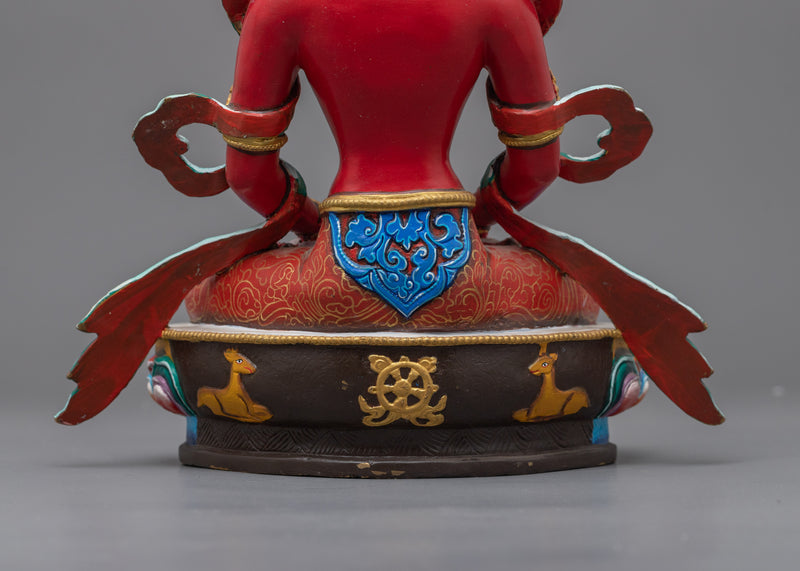 Red Amitayus Figurine | Embrace the Essence of Longevity and Vitality