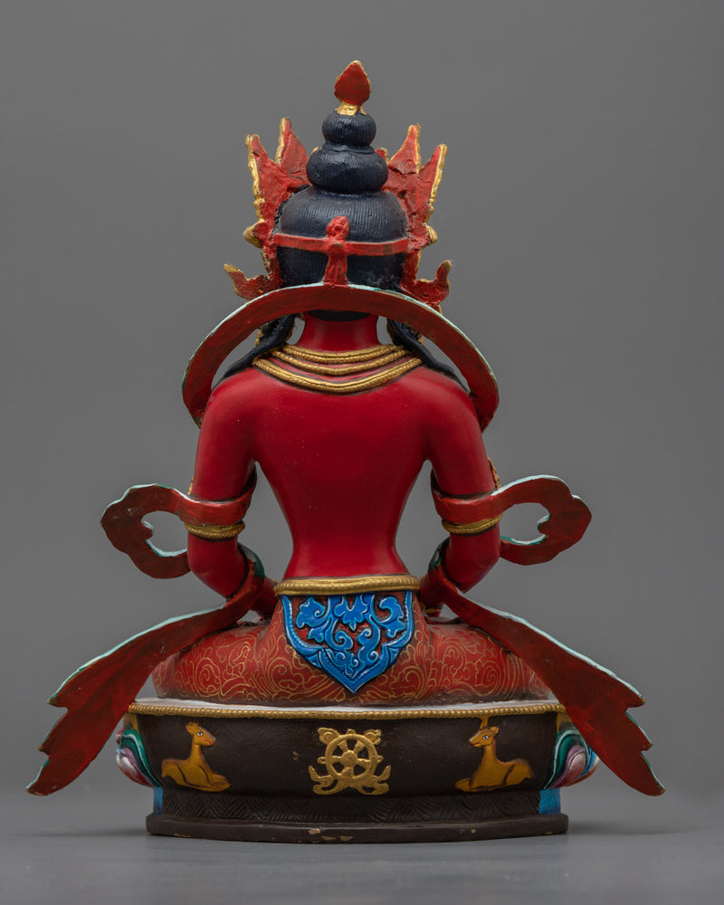 Red Amitayus Figurine | Embrace the Essence of Longevity and Vitality