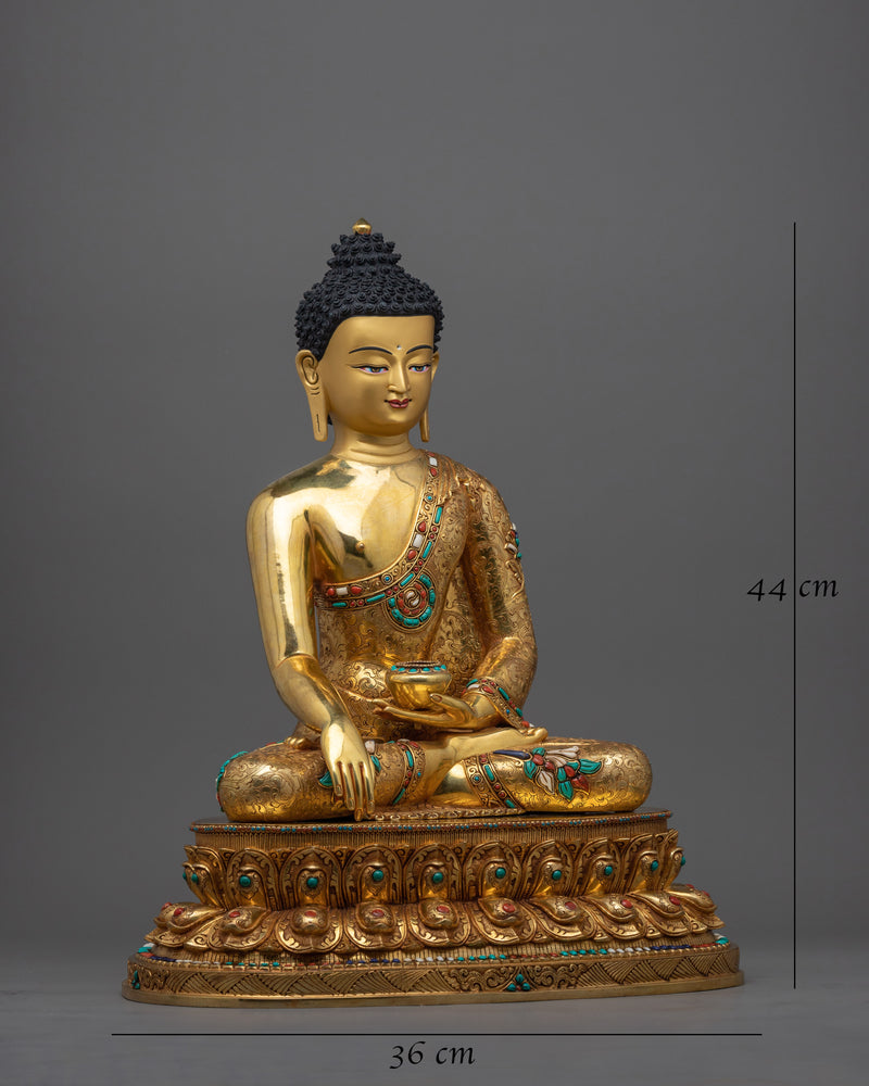 Gold Gilded Shakyamuni Buddha Figurine | Radiate the Light of Spiritual Enlightenment