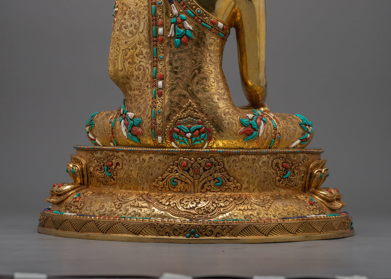 Gold Gilded Shakyamuni Buddha Figurine | Radiate the Light of Spiritual Enlightenment