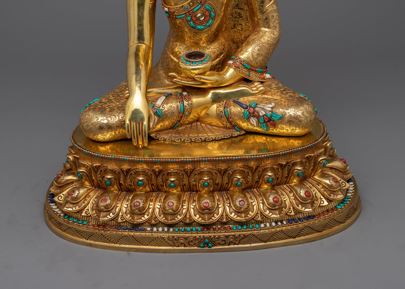 Gold Gilded Shakyamuni Buddha Figurine | Radiate the Light of Spiritual Enlightenment