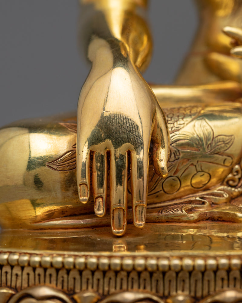 Shakyamuni Buddha Gold Gilded Figure | Experience Divine Radiance and Wisdom