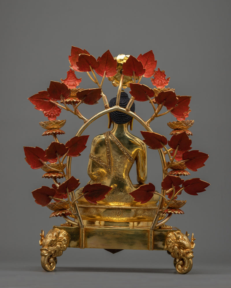 Shakyamuni Buddha Gold Gilded Figure | Experience Divine Radiance and Wisdom