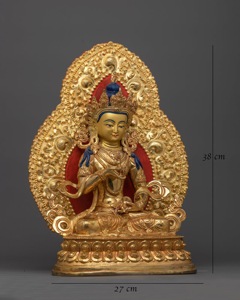 Vajrasattva 24K Gold Gilded Statue | Purify Your Mind and Spirit