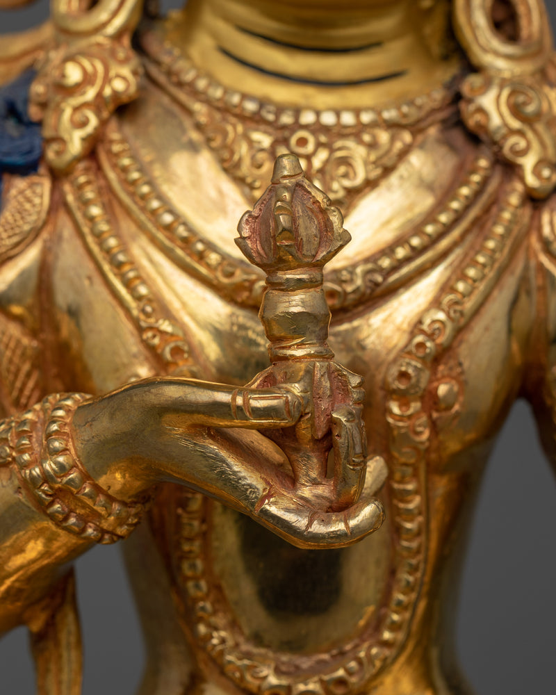 Vajrasattva 24K Gold Gilded Statue | Purify Your Mind and Spirit