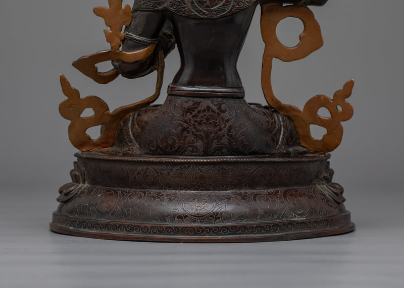 Manjushri Oxidized Figure Statue | Embrace Divine Wisdom