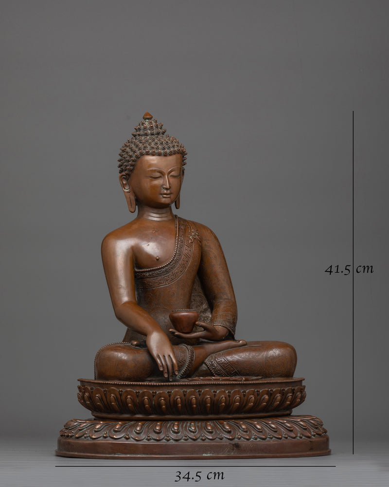 Shakyamuni Buddha Oxidized Figure Statue | Experience Divine Wisdom and Compassion