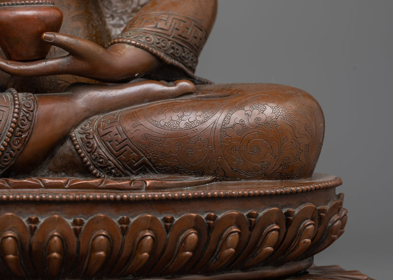 Shakyamuni Buddha Oxidized Figure Statue | Experience Divine Wisdom and Compassion