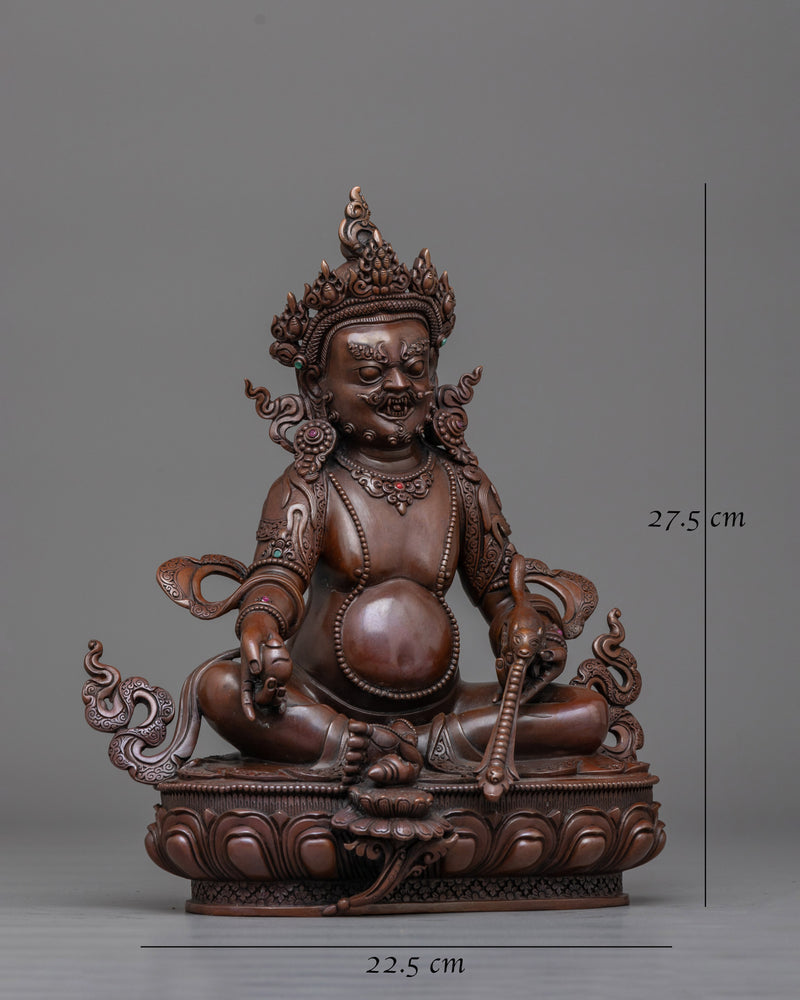 Dzambhala Oxidized Figure Statue | Invite Prosperity and Abundance