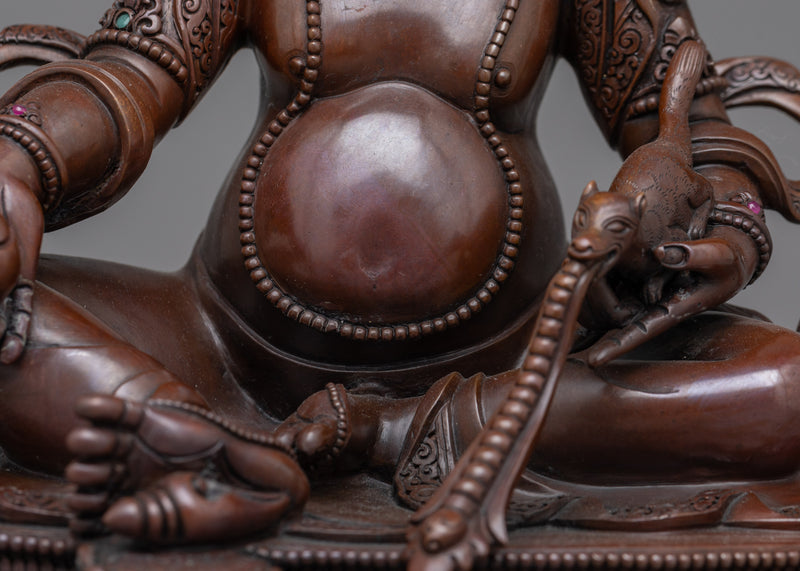 Dzambhala Oxidized Figure Statue | Invite Prosperity and Abundance