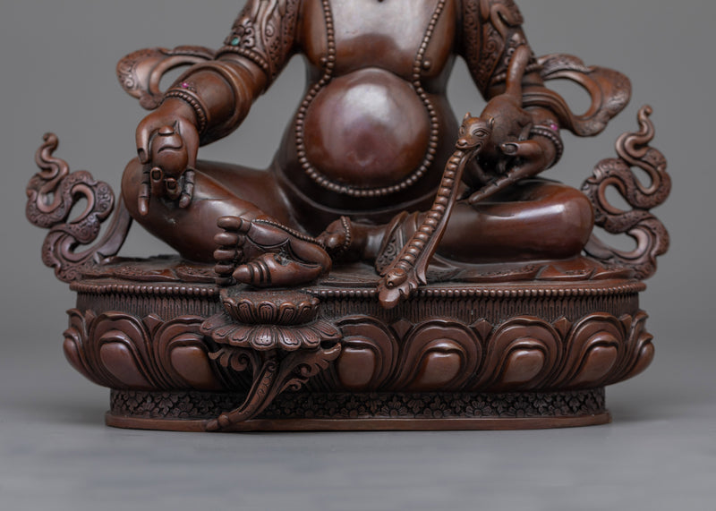 Dzambhala Oxidized Figure Statue | Invite Prosperity and Abundance